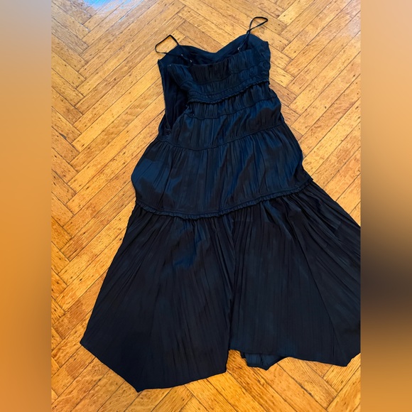 Satin-feel Anthropologie dress in Black (orange only for photo) - Picture 14 of 14